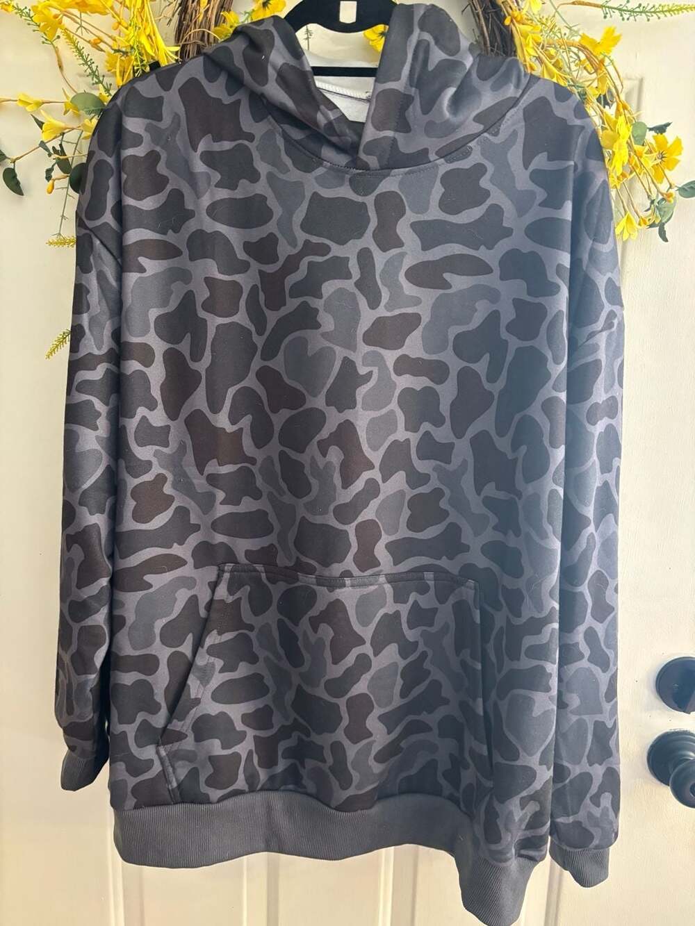 birdie Hoodie Sweatshirt Size 2XL Black Gray Camo
